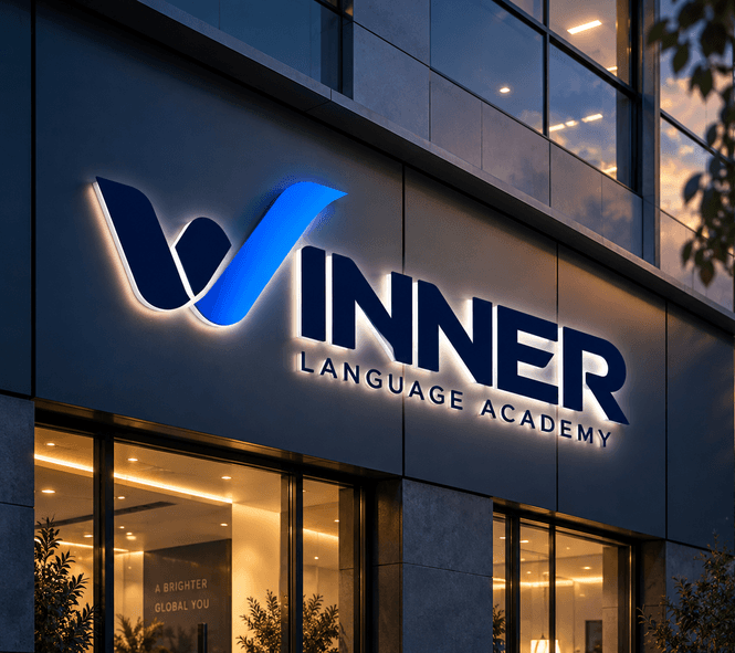 Winner Language Academy gece kampüs görünümü